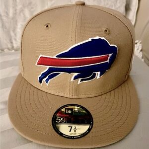NEW Buffalo Bills Camel 59FIFTY Fitted cap 7 3/8